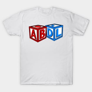 ABDL - Letter blocks Pink T-Shirt